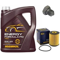 MotoröL Set 5W-40 5 Liter + ÖLfilter + Schraube FüR Seat Ibiza VW Caddy Vento