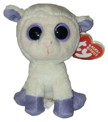 TY Basket Beanie Baby LILY the Lamb (3.5 Inch) NEW MWMT Easter