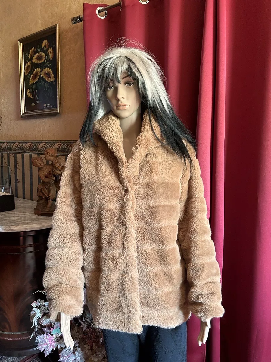 Manteau fourrure beige hot sale