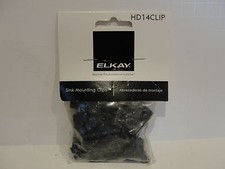 Elkay Manufacturing Sink Mounting Clips, Black, HD14CLIP, New 