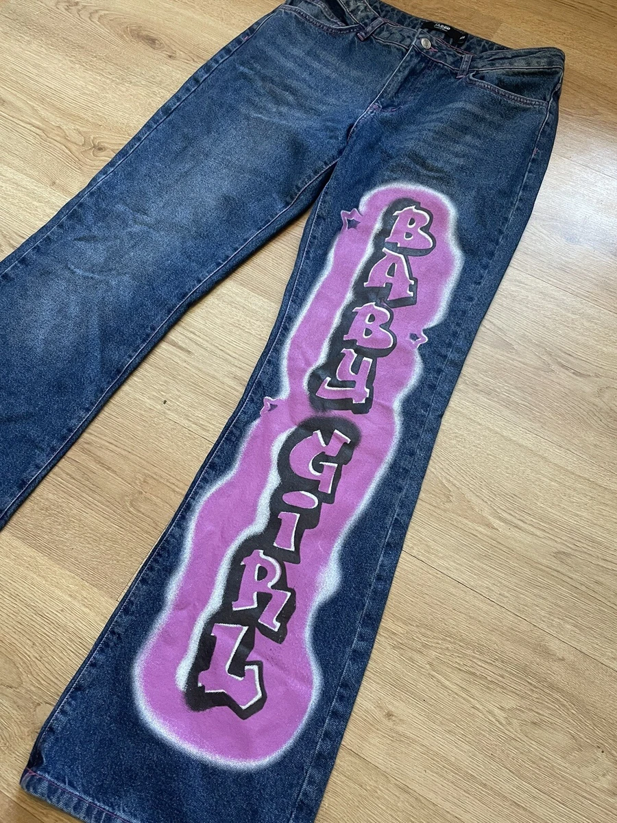 Jaded London Low Rise Baby Girl Bratz Graphic Denim Jeans - W28 | eBay
