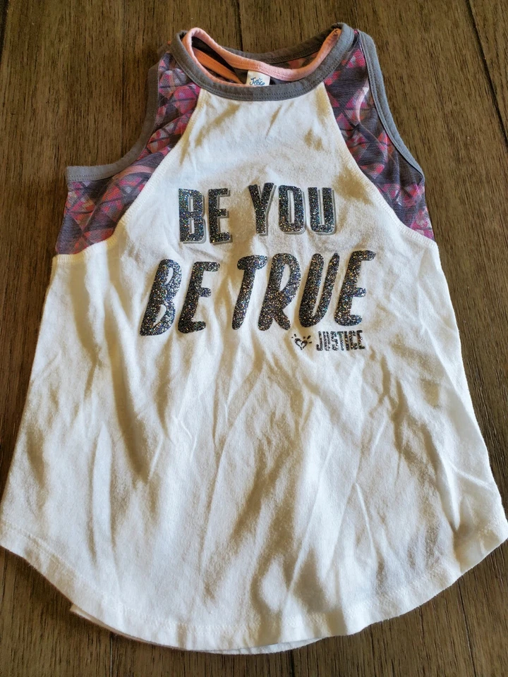 Conjunto Justicia Camiseta sin mangas y leggings capri talla 7, ¡afilado! Foto 2 de 4