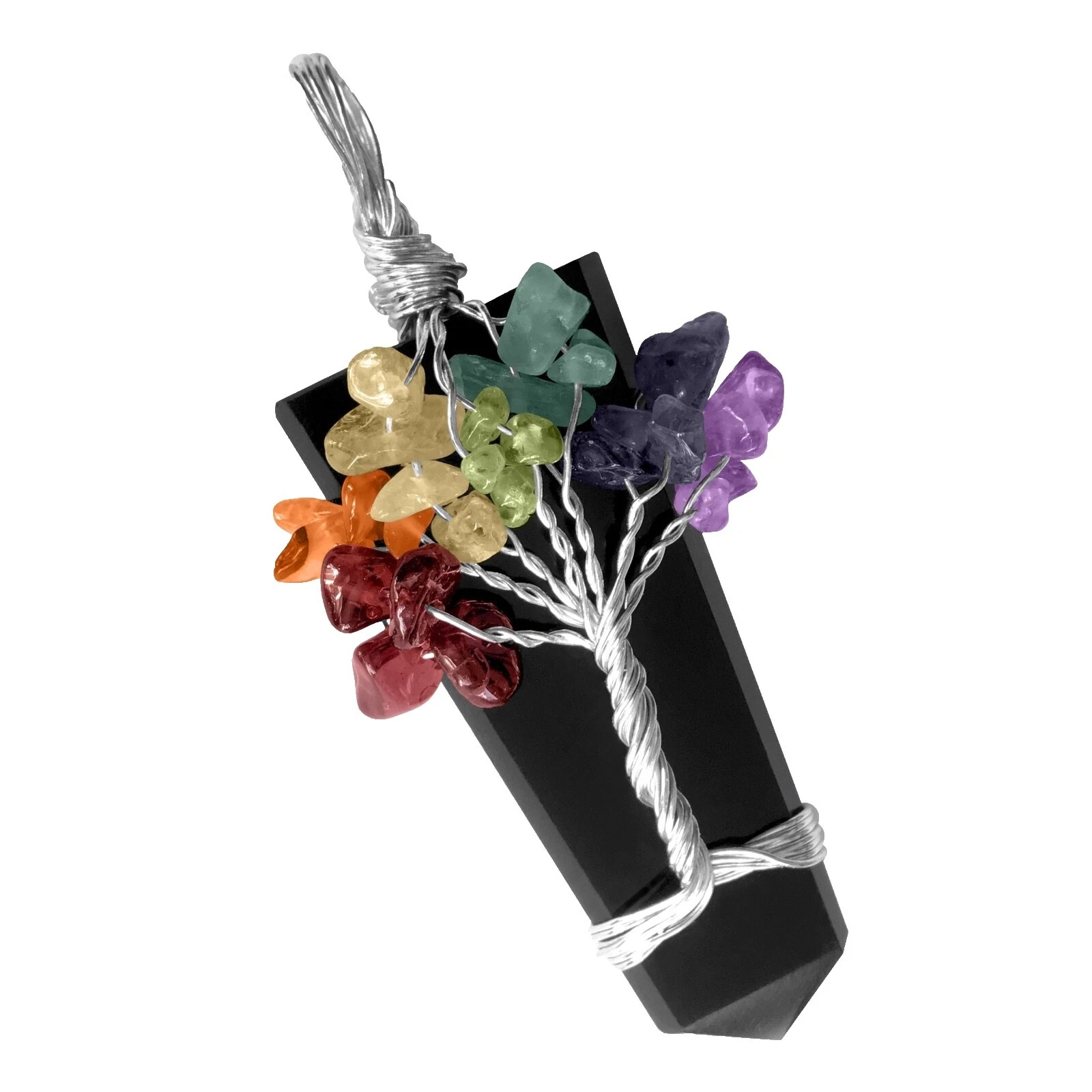 Obsidiana Piedra Retro de Moda Collares y Colgantes