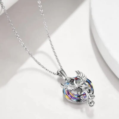 Rainbow Mystical Fire Topaz 925 Sterling Silver Charms Phoenix