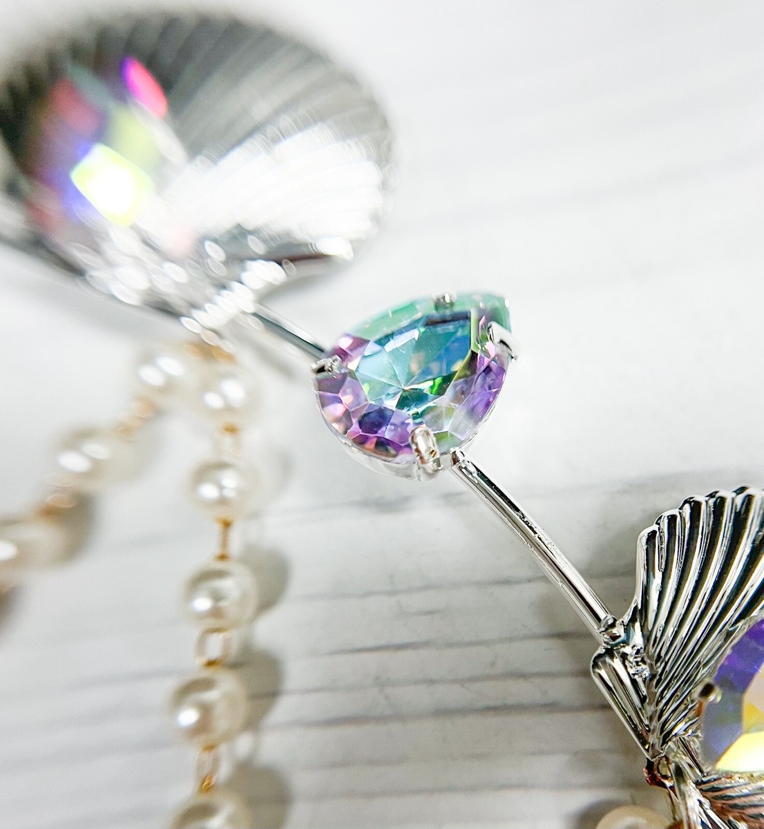 Mermaid halo crown, Silver Halo Crown, Seashell Hao Crown, Starfish Halo Crown Mermaid halo crown, Silver Halo Crown, Seashell Hao Crown  main image 3