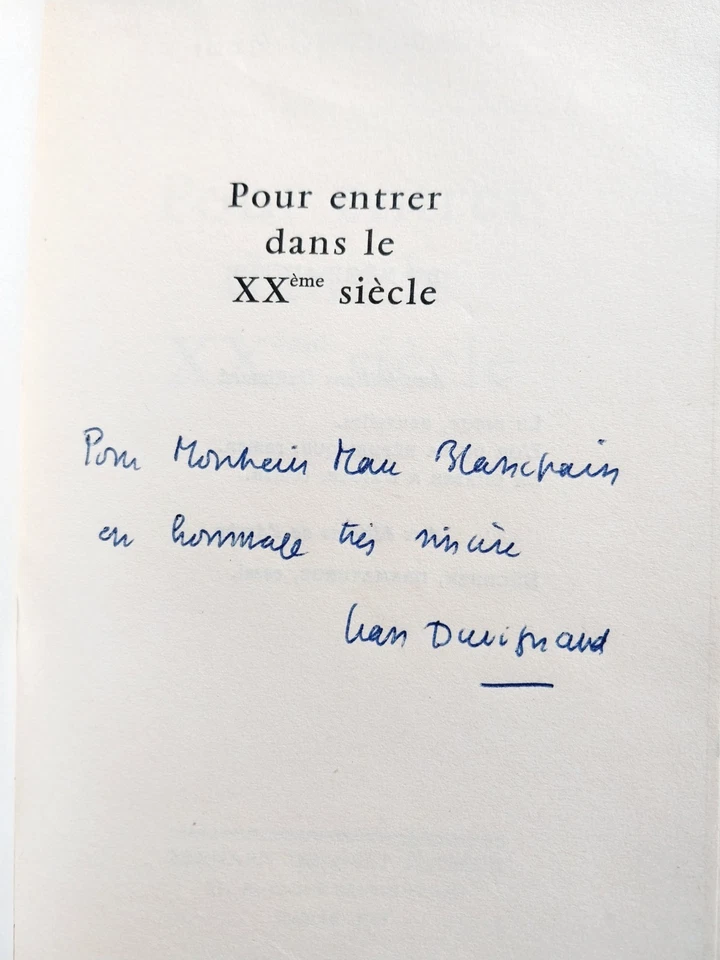 Pour entrer dans le XXème siècle - Jean Duvignaud - 1960 ENVOI AUTEUR - Photo 2/4