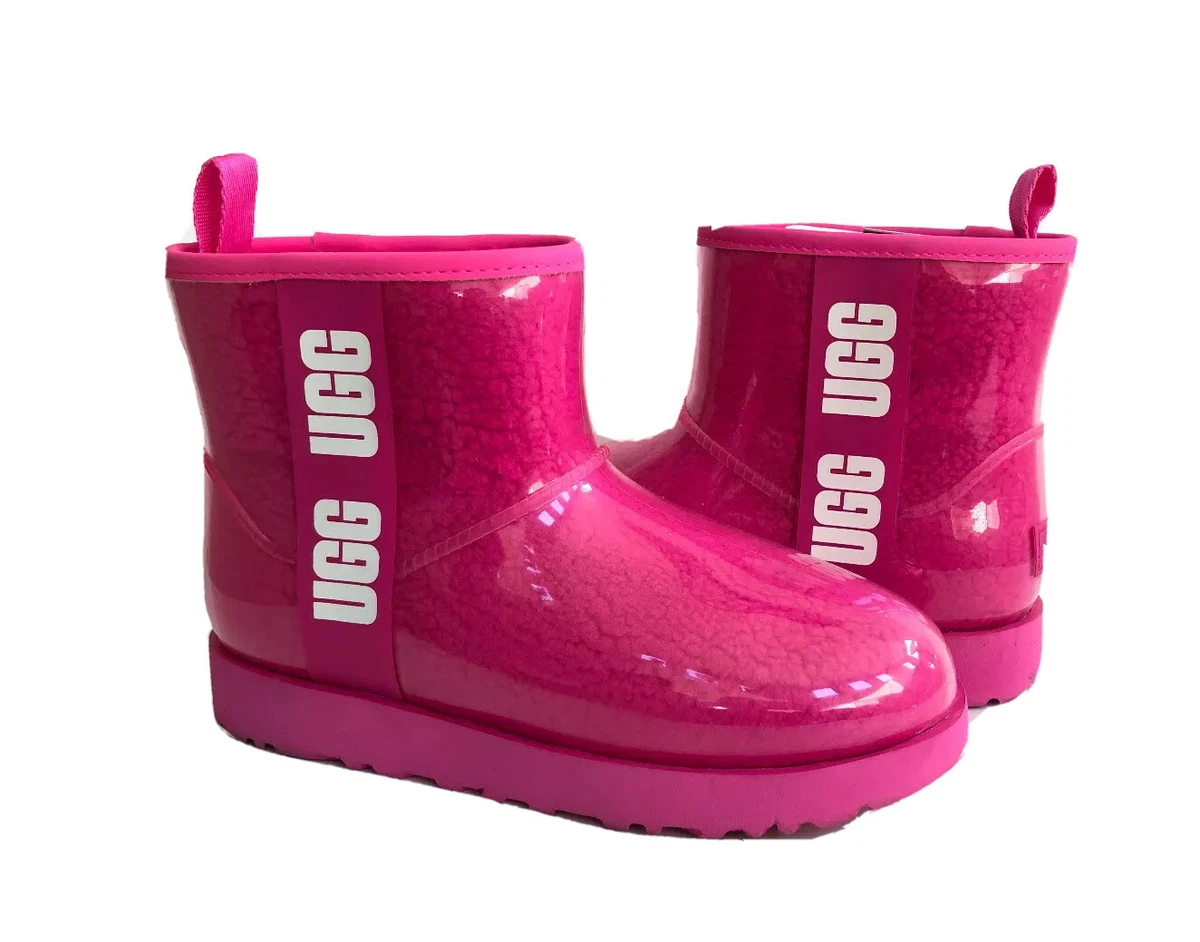UGG CLASSIC CLEAR MINI ROCK ROSE WATERPROOF BOOT US 6 EU 37 UK4