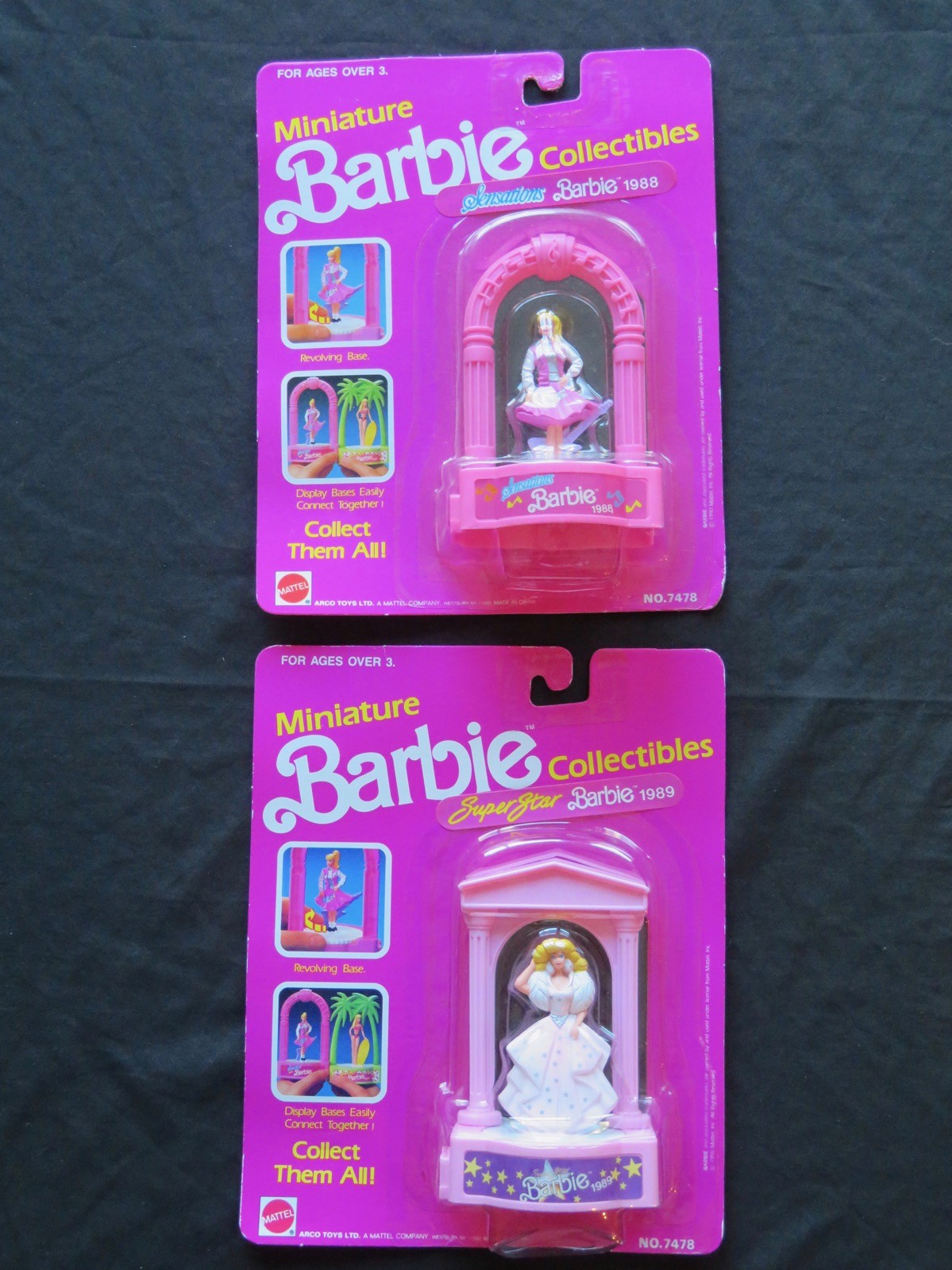 New Vintage Lot of 8 Forever Miniature Barbie Collectibles Revolving