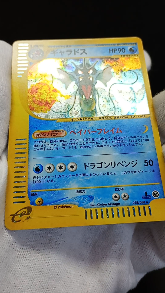 Gyarados e Holo 028/088 1st Edition e-Series Skyridge Gyarados e Holo 028/088 1st Edition e-Series Skyridge