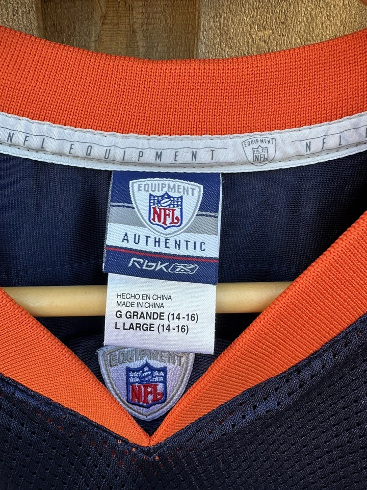 Camiseta de fútbol Reebok On Field Denver Broncos #24 Champ Bailey juvenil grande azul Foto 3 de 4