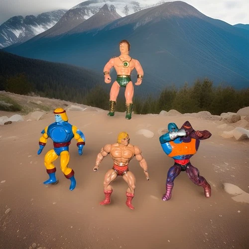 Lot of 4 Vintage Mattel He-Man Action Figures 1980s /He-Man/Sky-Klone/Two-Bad/et