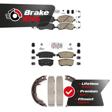 Front Rear Ceramic Disc Brake Pads Kit For 2007-2017 Jeep Patriot