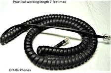 2-Pack Flat Black 12Ft Grandstream IP Phone Handset Cord GRP GXP GXV Series