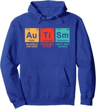 Elements Periodic Table Autism Awareness Asd Vintage Unisex Hooded Sweatshirt