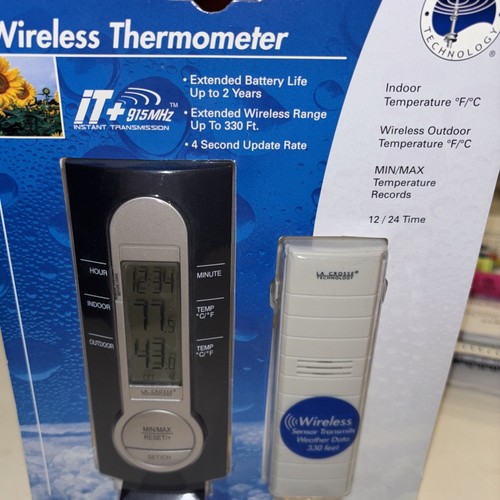 Wireless Weather One 7034IT Indoor Outdoor Thermometer NEW SEALED NOS - Picture 4 of 4