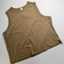 Lululemon Women s Cropped Tank Brown 10 Athleisure Active Workout Luxe