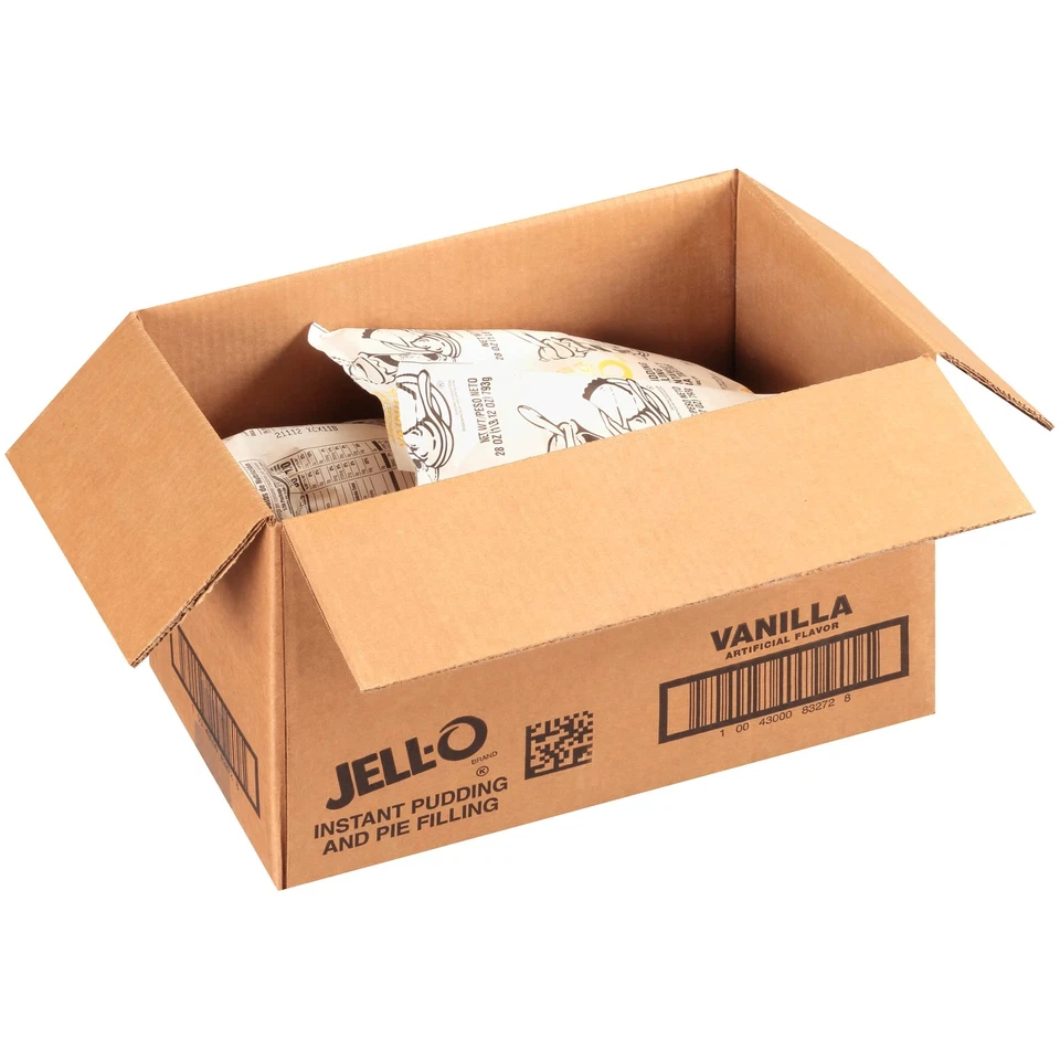 Mezcla instantánea de relleno de pastel y pudín de vainilla JELL-O (cajas de 28 oz, paquete de 12) Foto 3 de 4