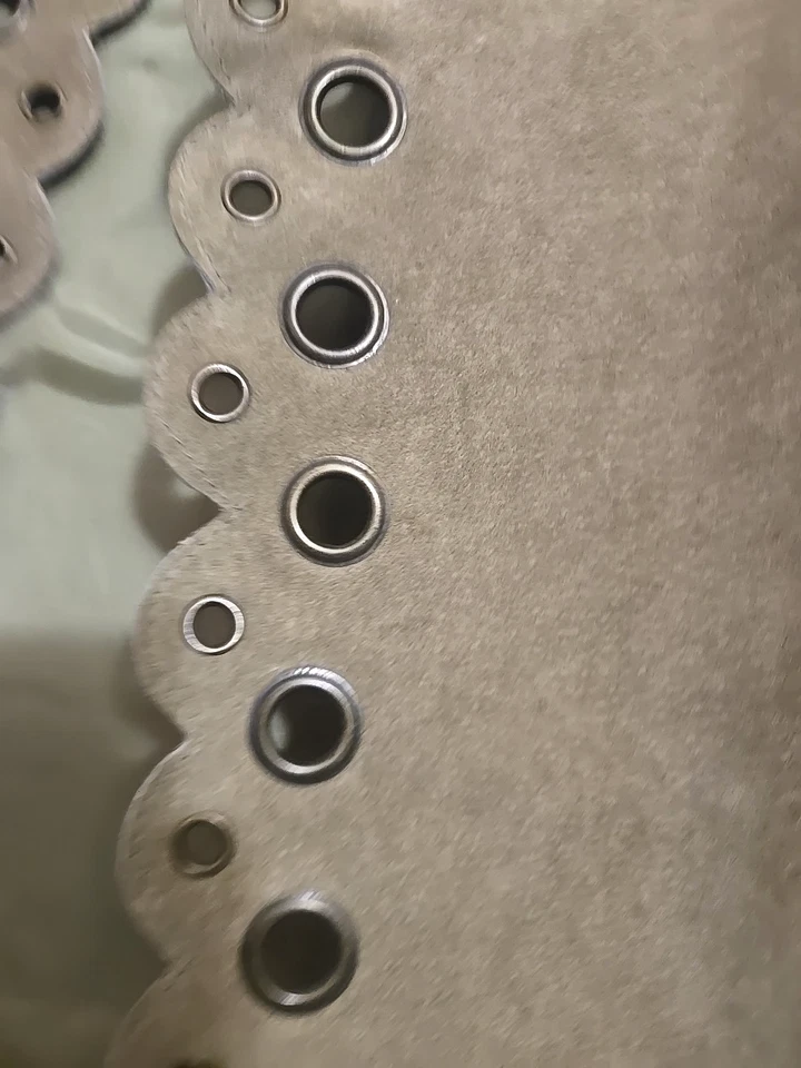 Brandon Thomas XL Blazer Women's Sage Green Suede Leather Jacket Grommet - Image 4 of 4