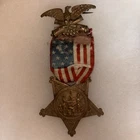 Antique GAR Civil War Veteran Medal Badge Grand Army Republic Star Numbered