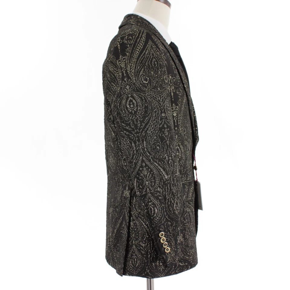 Robert Graham NWD Rialto Sport Coat Size 38R US in Black / Gold Polyester Blend - Image 3 of 4