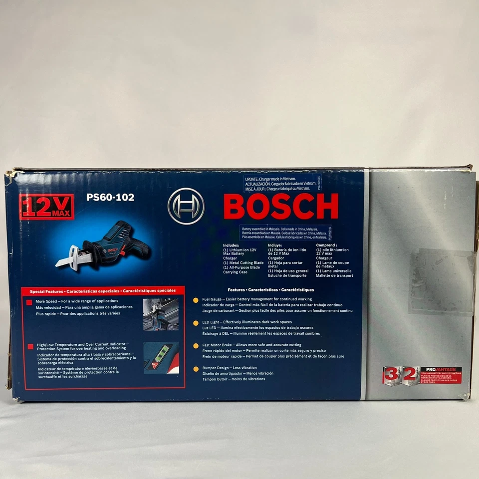 Bosch 12-volt 2 Amp Variable Speed Cordless Reciprocating Saw (Battery Included) - Image 2 of 3
