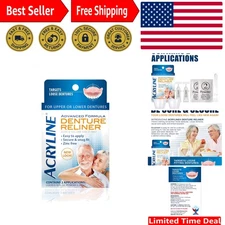 Zinc-Free Denture Reliner for Snug Upper & Lower Fit - Easy Application Formula