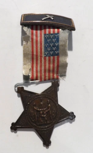 Beautiful  Hard To Find GAR Clergy Numbered  A29338 Veterans Badge!! Got 2 See!!