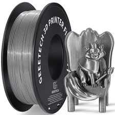 Silk PLA 3D Filament 1Kg 1.75mm Spool - Vacuum Packed SPARKLY SILVER