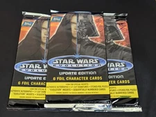 Topps Star Wars Evolution Update Edition Foil Character Card 3 Sealed Packs 2006