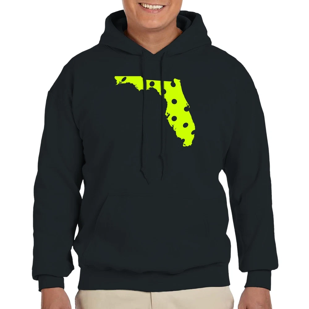 Pickleball State Florida Heavy Blend Hoodie - Black