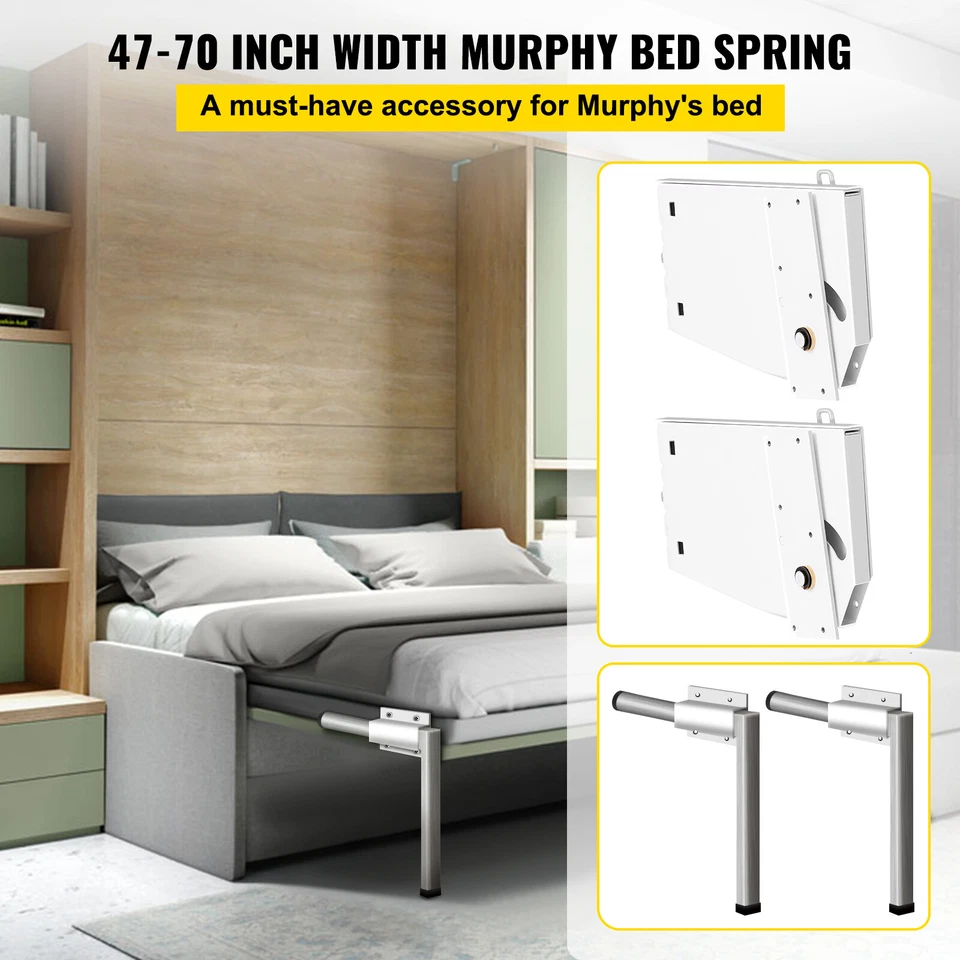 DIY Murphy Bed Springs Mecanismo Hardware Kit Vertical para Cama King Size - Imagen 2 de 4