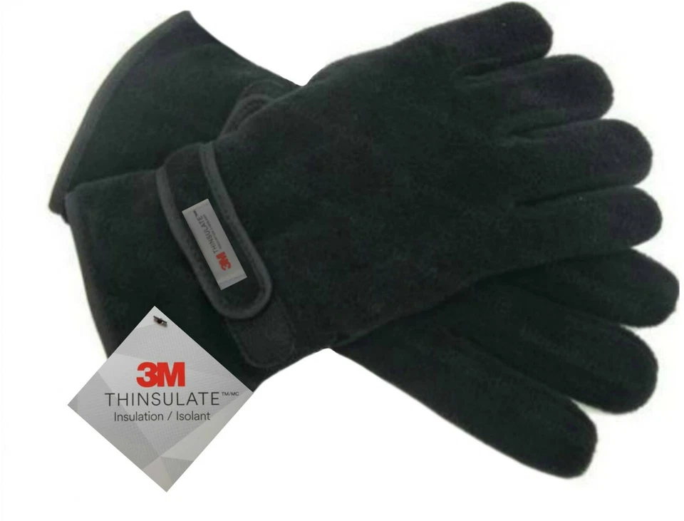 Mens Gloves Thinsulate Thermal Insulation Fleece Lined Adults Warm Winter Wear - Image 3 of 3