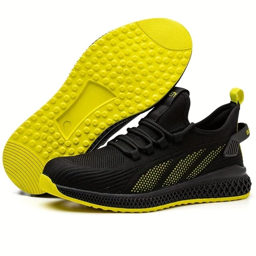 Men's Work Safety Shoes Steel Toe Breathable Industrial Construction Sneakers - Picture 5 of 12