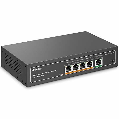 MokerLink 5 Port Gigabit Poe Switch, with 4 Ports Poe+ 1000Mbps, 78W (y4f)