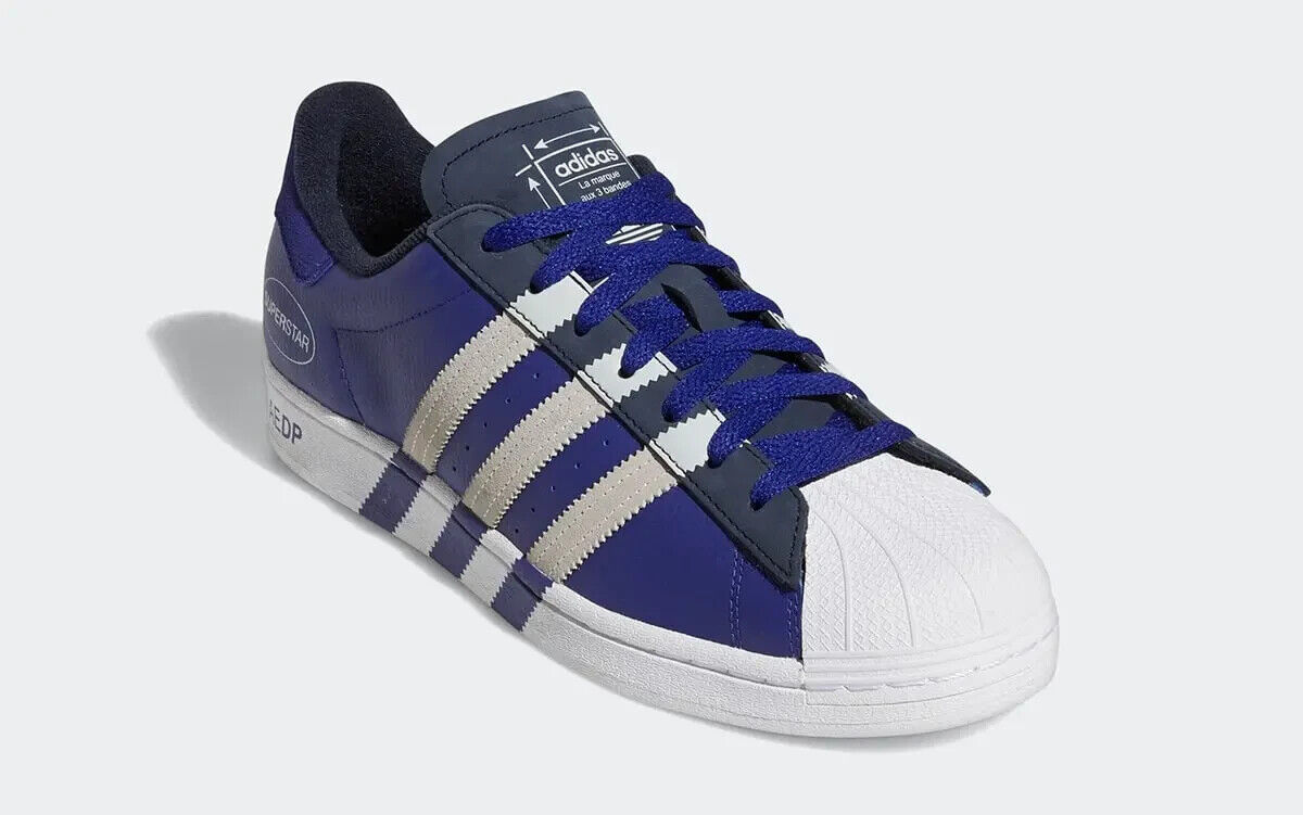 adidas Superstar Extended 3 Stripes Indigo Blue Purple White adidas Superstar Extended 3 Stripes Indigo Blue Purple White