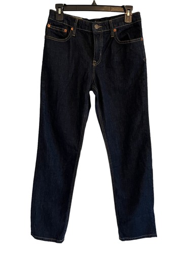 Ralph Lauren Polo Boys Jeans Straight Stretch Dark Wash Denim 14/16 Slim 28x28
