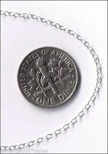 10 feet 925 Solid Sterling SILVER Drawn Flat Cable Chain 1.5mm Oval Link Bulk