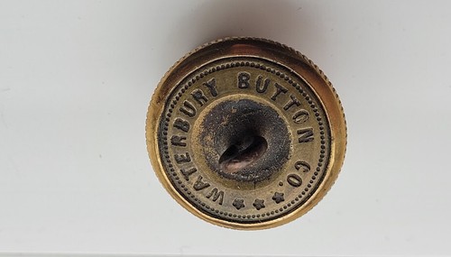 1 OLD COLONY STEAM BOAT CO -1870s FALL RIVER LINE- MASSACHUSETTS BRASS BUTTON - Bild 2 von 2
