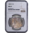 1885-O $1 Morgan Silver Dollar ~ NGC MS 63