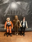 Vintage 1977 Star Wars Luke Skywalker Xwing Pilot Chewbacca Han Solo Figures #4