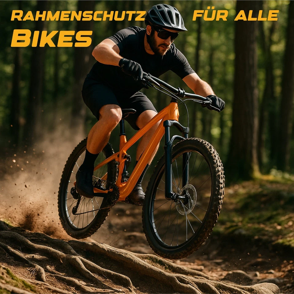 Rahmenschutz-Folie SET Fahrrad Lackschutzfolie + Kettenschutz  16tlg transparent - Bild 4 von 4