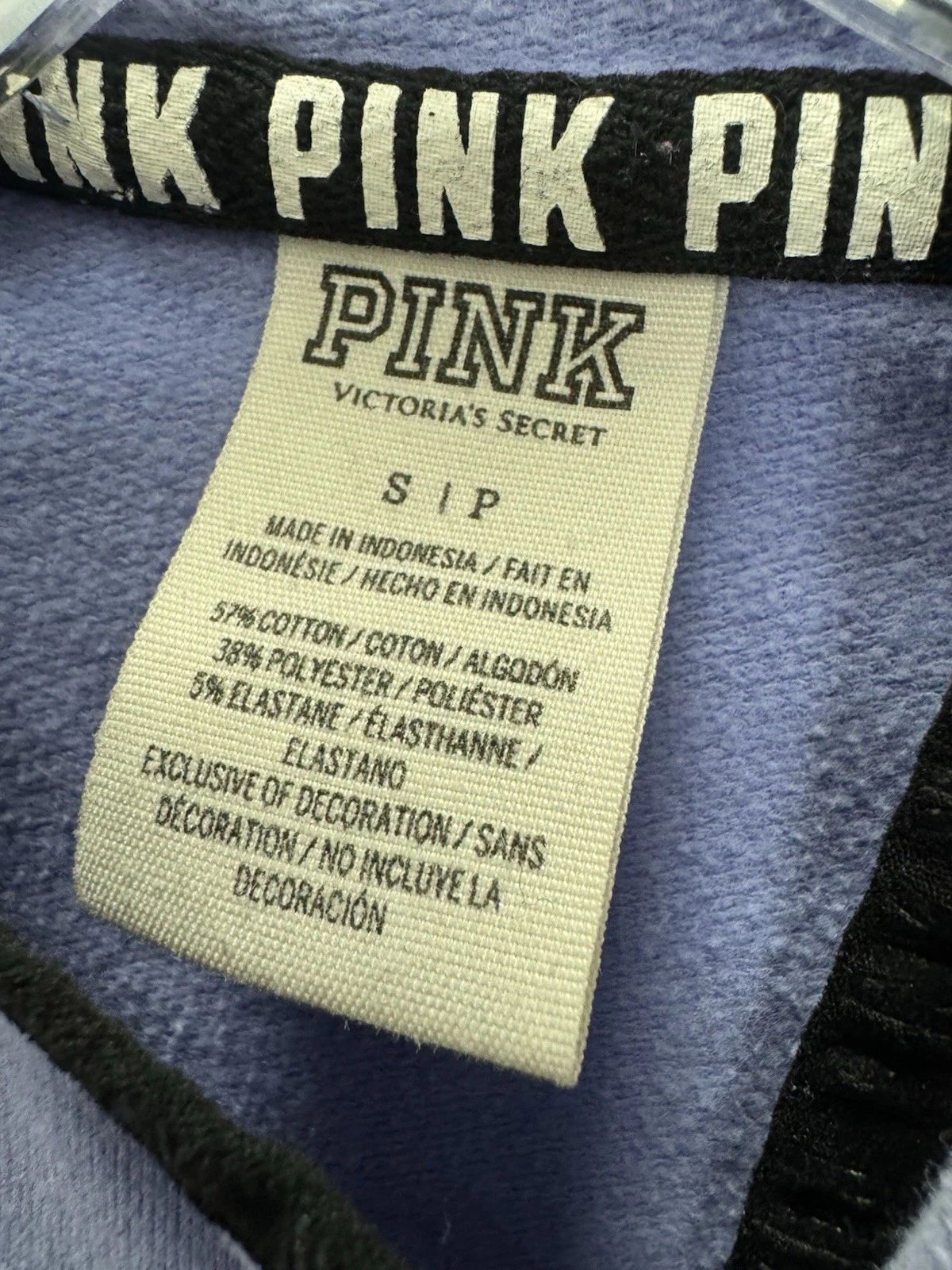 UNDERCOVER Victoria’s Secret ROSA Asimmetrico Full Zip Giacca Felpa con Cappuccio Lavanda Small Active