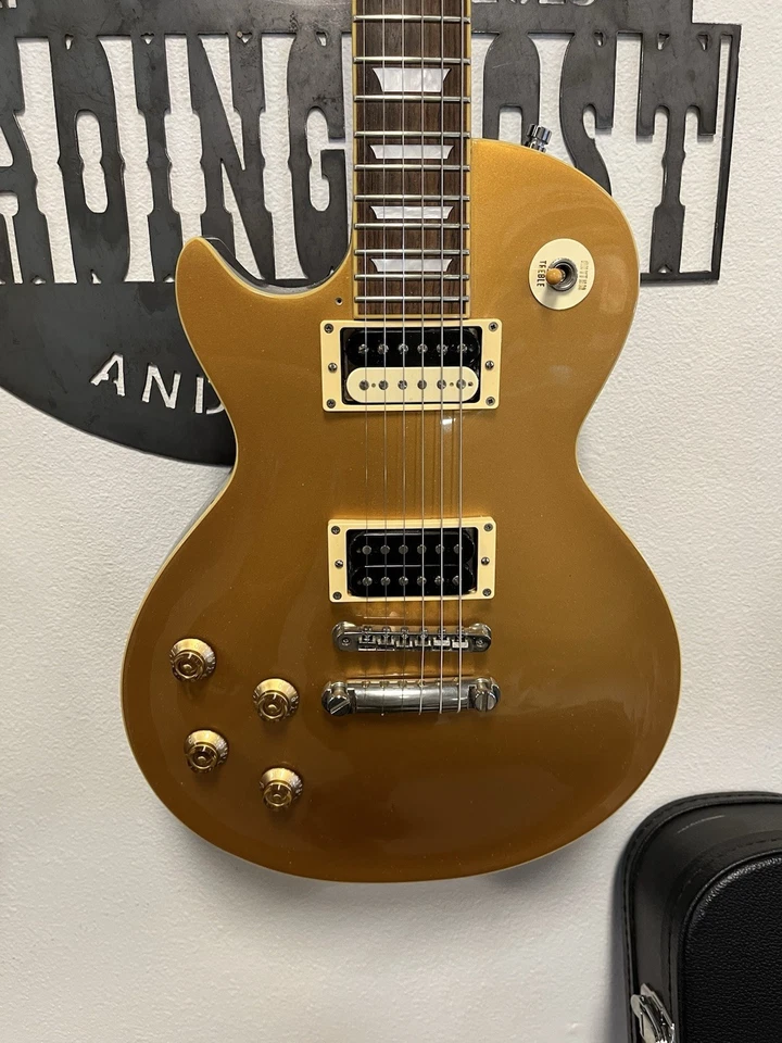 Edwards E-LP-STD/P P90 Gold Top Les Paul type Electric Guitar Left Handed - Image 4 of 4