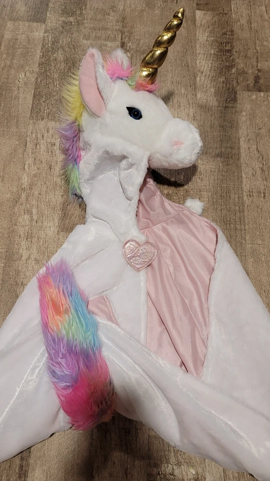 Dream Play Imagine Unicorn Costume Toddler Little Girls 3 to 6 Years Hoodie Cape - Image 2 of 4