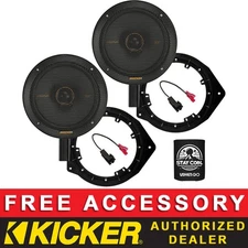 KICKER KSC6504 6.5" OEM SPEAKER REPLACEMENT KIT FOR CHEVROLET SILVERADO 2008-13