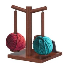 Yarn Holder For Crocheting Magnetic Rotating Spinner Wooden Yarn Ball Holder