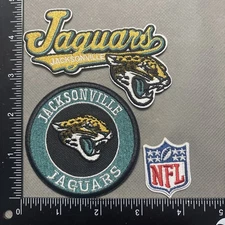 LOT OF 3 JACKSONVILLE JAGUARS IRON ON EMBROIDERED PATCH