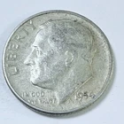 1954 Roosevelt 10c Dime 90% Silver Circulated Coin #7796