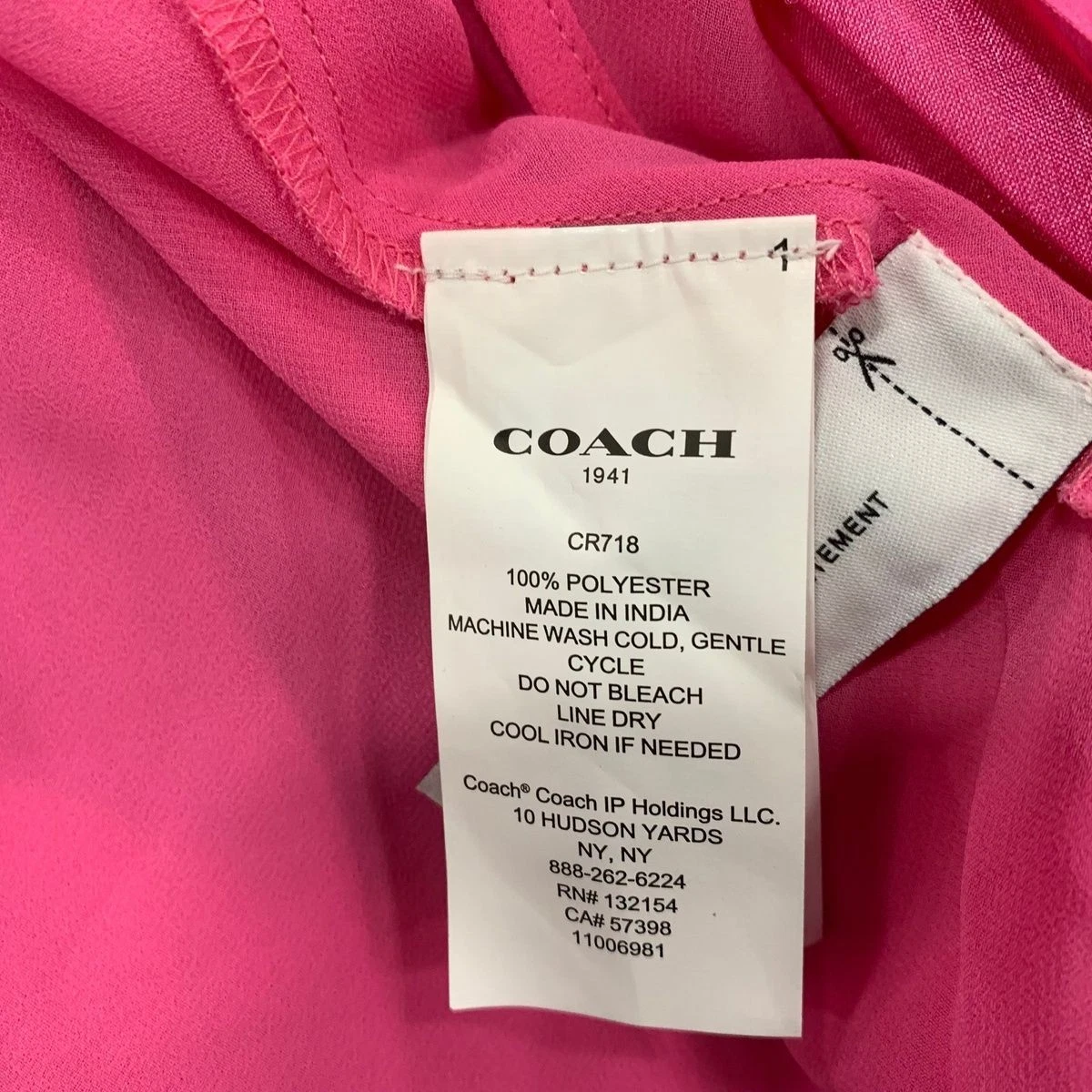 Abito lungo COACH con cravatte donna taglia 4 rosa