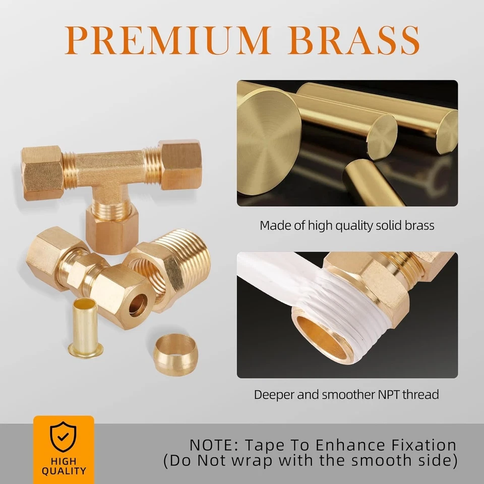 Brass Compression Tube Fittings Kit - 135PCS - Image 4 of 4